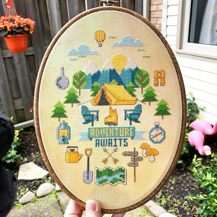 Camping Adventures - Hand Stitch Embroidery Transfer Pattern