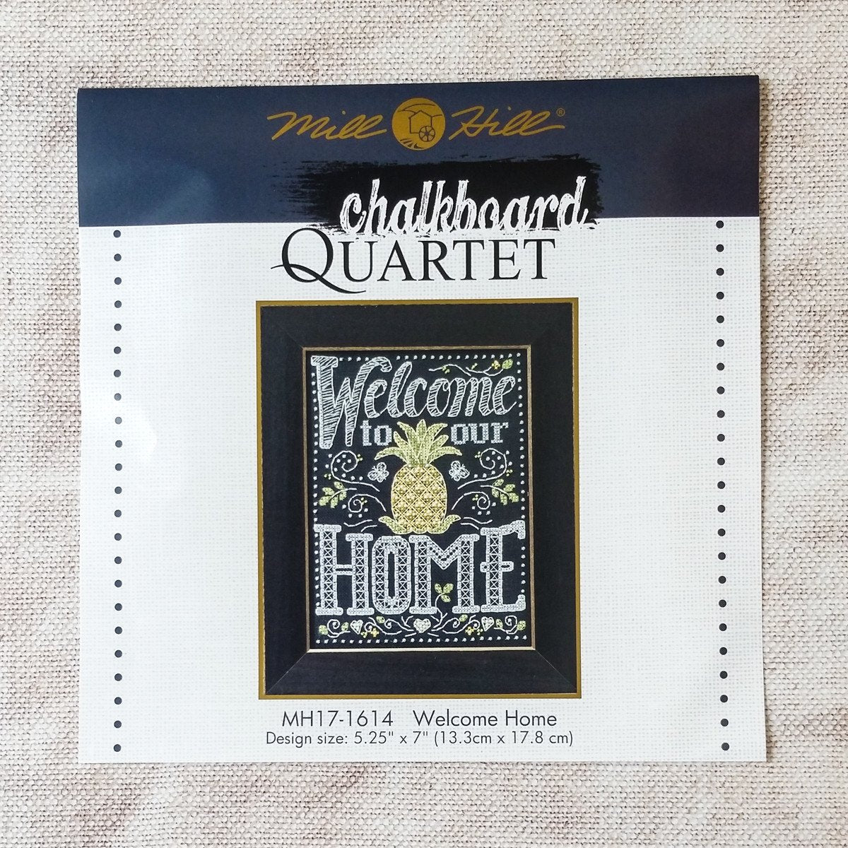 Chalkboard Inspired Cross Stitch Kit Welcome Home Stitched Modern