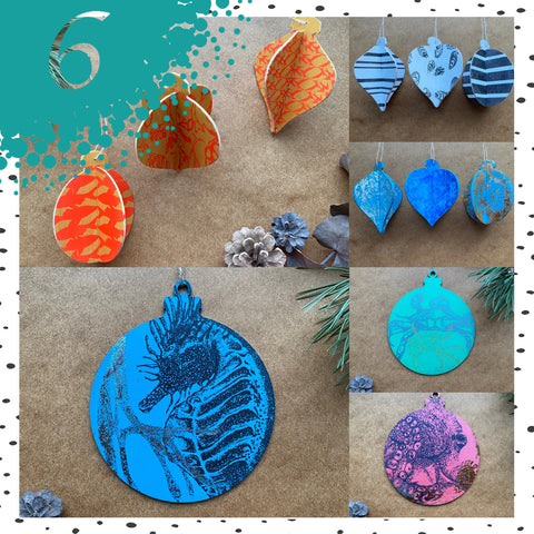 Handprinted Large and 3D wooden Nautical Decorations