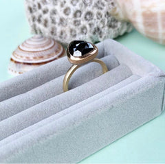 Black diamond ring, made by Ami Blastock.