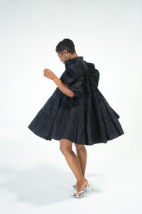 Black Puff Sleeve Dress 