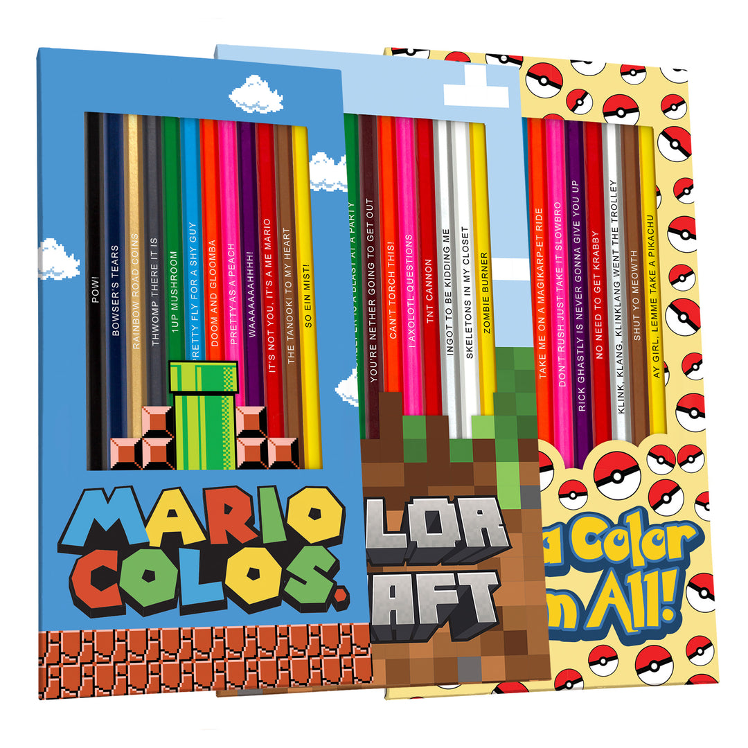 Pokemon Inspired Colored Pencil Gift Set - 'Gotta Catch Them All!' – Pop  Colors