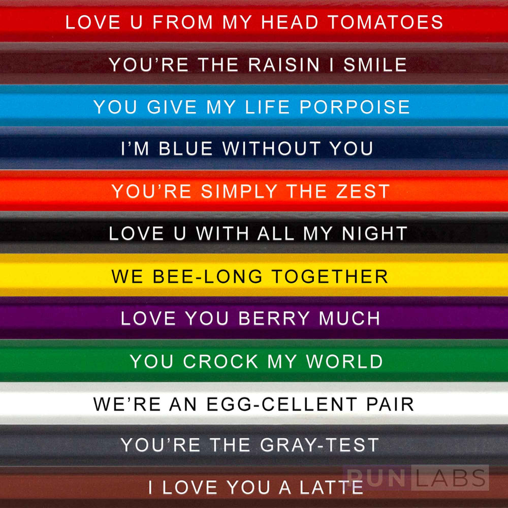 Be My Valentine Colored Pencils Set | Set of 12 Unique Valentine's Pencils | Unique Valentine's Day Gift