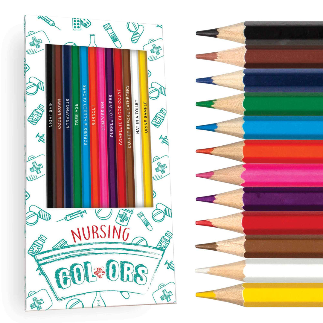 Color Wars Colored Pencil Set for Fans | Set of 12 Parody Pencils | Each Color Pencil Is Foil-Stamped with Clever References | Great Gift for Fans