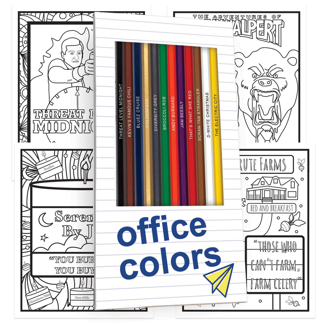 Schitt's Creek Inspired Colored Pencils & Coloring Pages Gift