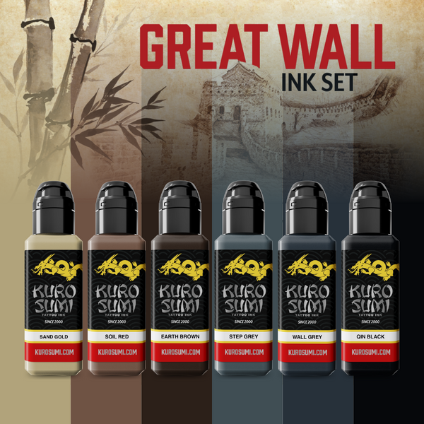 Kuro Sumi Tattoo Ink Set, Color 16 -  kuro-sumi-tattoo-ink-set-color-16/