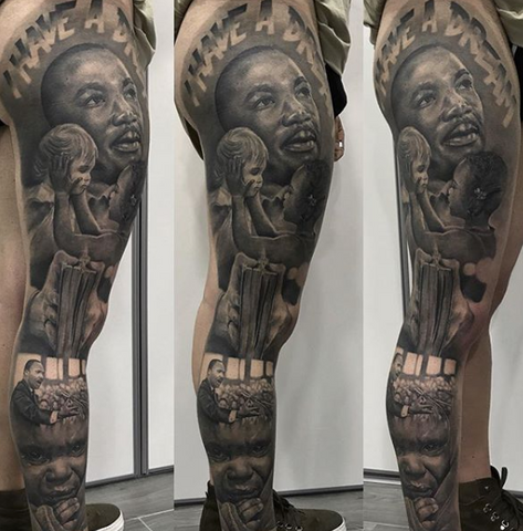 Meet The Only Footballer with Tattoo of Nelson Mandela Bob Marley Martin  Luther King and Others