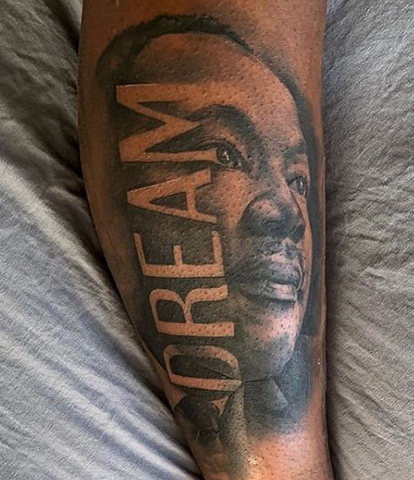 Black and Grey Martin Luther King Jr Tattoo  Love n Hate