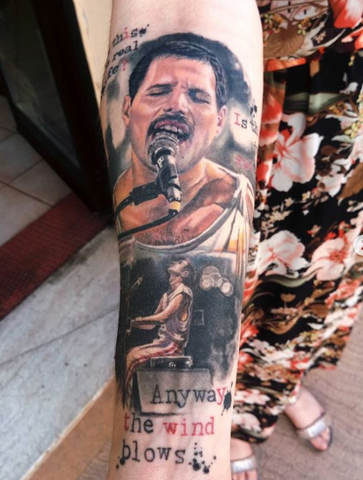 Freddie Mercury Realism Tattoo  Triple 222 Tattoo