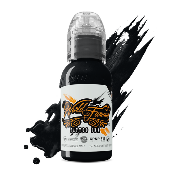 Dynamic Black Tattoo Ink - 1oz - Original bottle for lining and