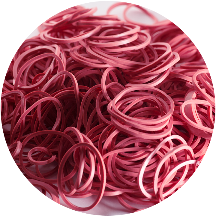 pink rubber bands