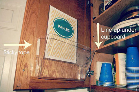 top-mom-hacks-from-bloggers-paper-storage-kitchen-hacks-for-moms