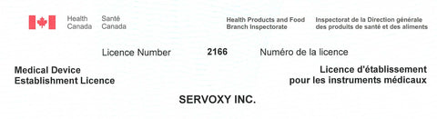 shows seroxy inc health Canada medical device establishment license number2166