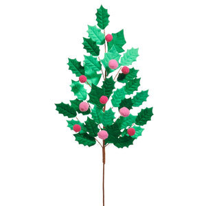 27" Pink Holly Felt Spray - Pharm Favorites by Economy Pharmacy