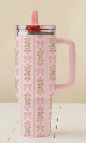 40 OZ LIFESTYLE FLIP STRAW TUMBLER - OH SO FANCY - PINK - Pharm Favorites by Economy Pharmacy