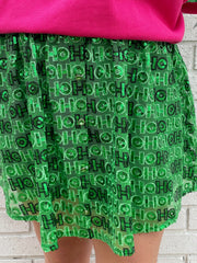 Green HO HO HO Skirt