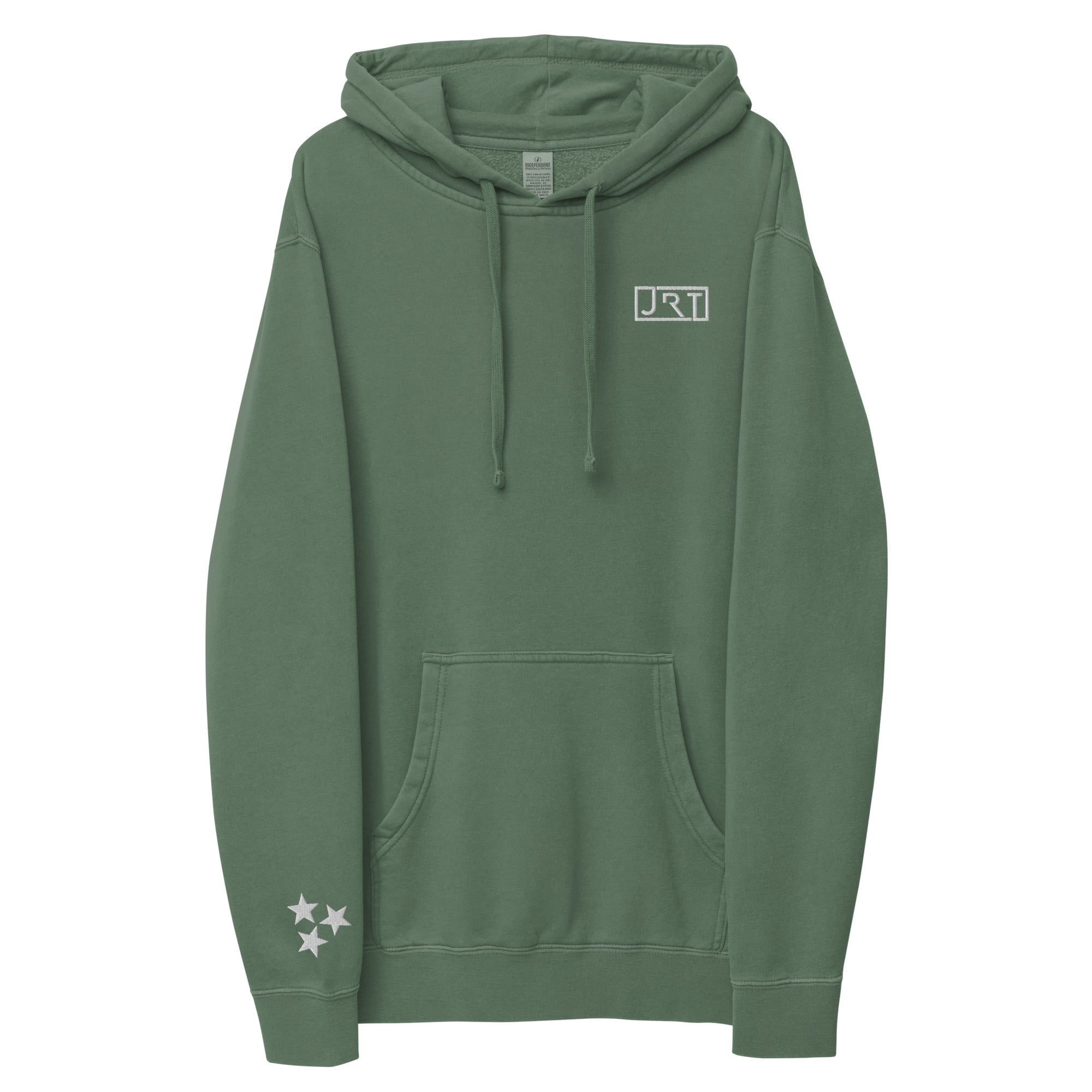 JRT Tristar Embroidered Alpine Green Pigment-Dyed Hoodie