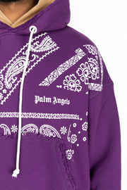Palm Angels DL Bandana Print Hoodie Purple