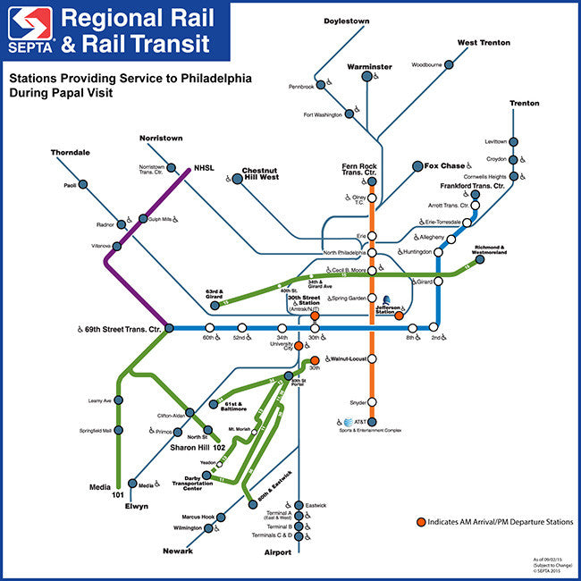 Philadelphia Public Transit map