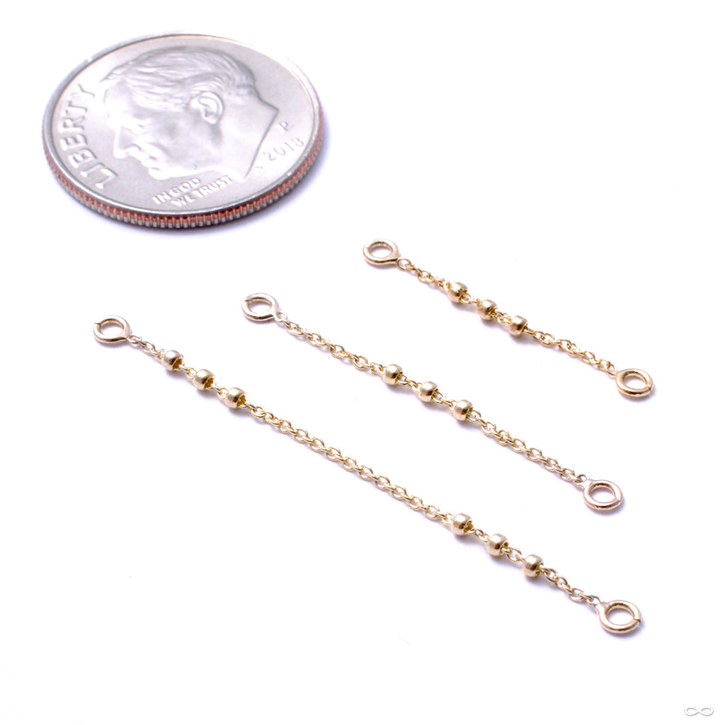 Trio Bead Lynx Chain in Gold from Pupil Hall