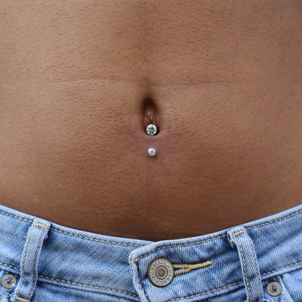 bottom belly button piercing
