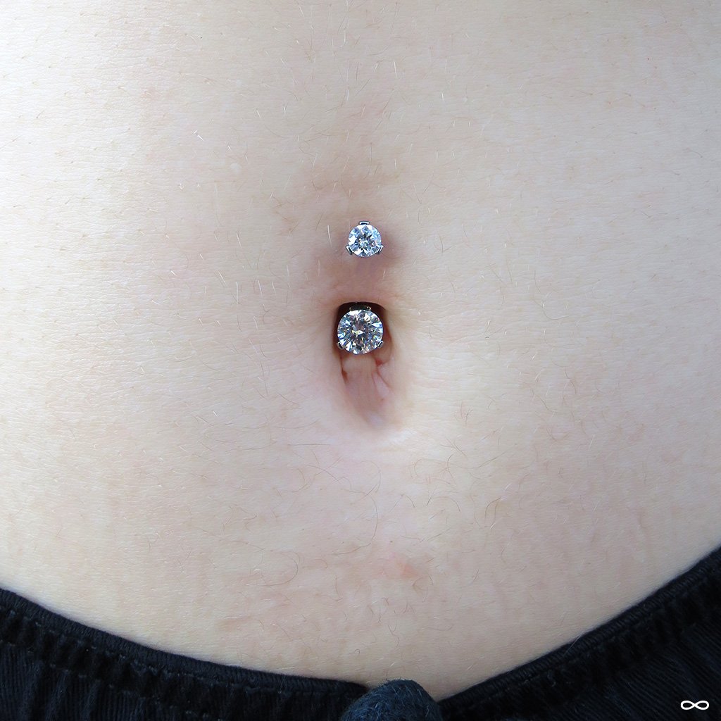 Outie belly clearance button ring