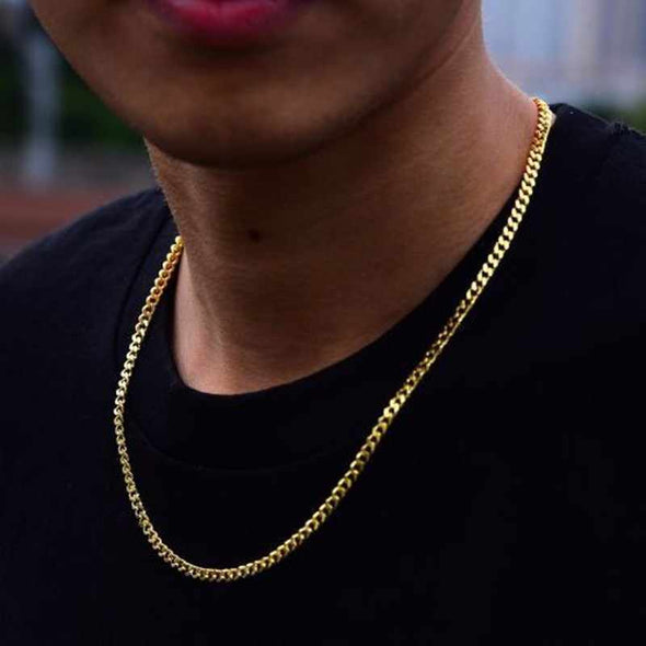 3mm Gold Cuban Chain | Flat 20% OFF | Free Shipping | Order Now