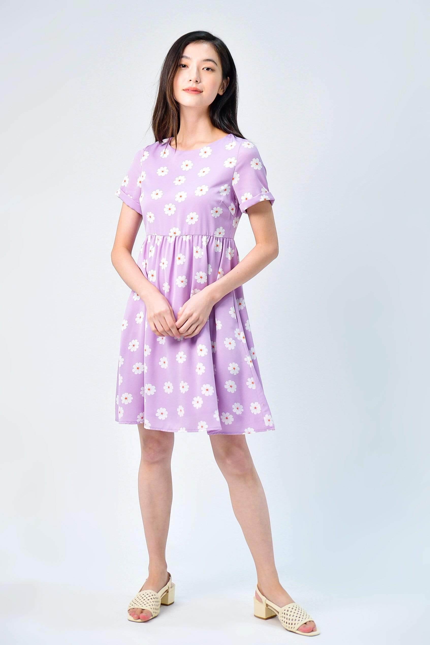 purple baby doll dress