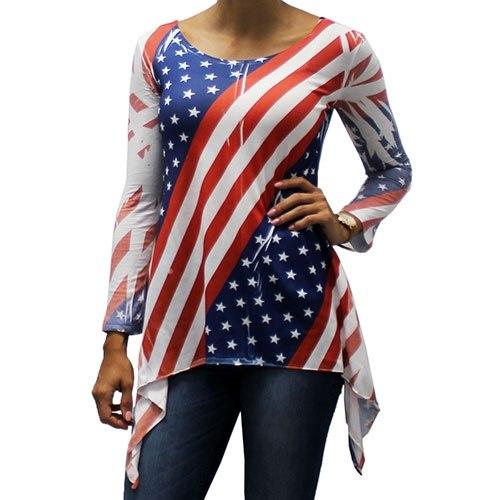 American Flag Shark Bite Tunic - Linda Anderson product image