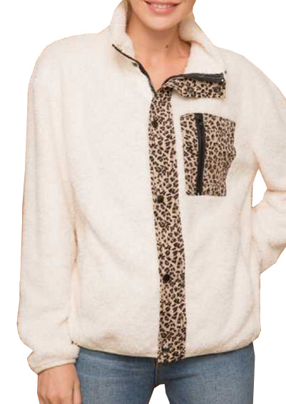 Camel Teddy Bear Sherpa Fleece Full Zip Jacket – Linda Anderson