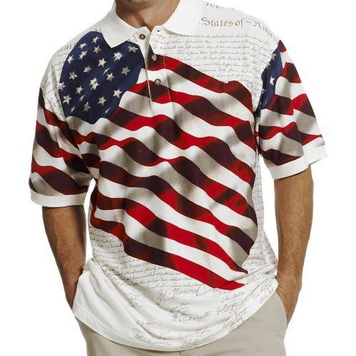 Men's American Flag Polo Shirt - Linda Anderson product image