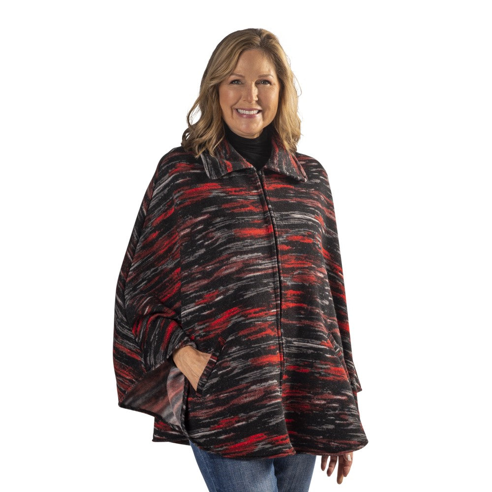 WOLWES Châle Enveloppant avec De Grandes Poches sur Le Devant, Garde Les  Mains Et Les épaules Au Chaud Couverture Portable Throw Flannel Sherpa Cape