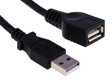 Image of a USB Type A Male and Female Connectors as found on a USB extension cable