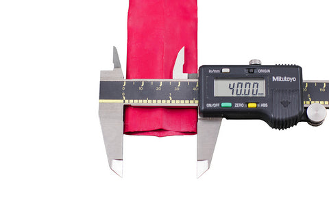 Calipers measuring flat heatsrink