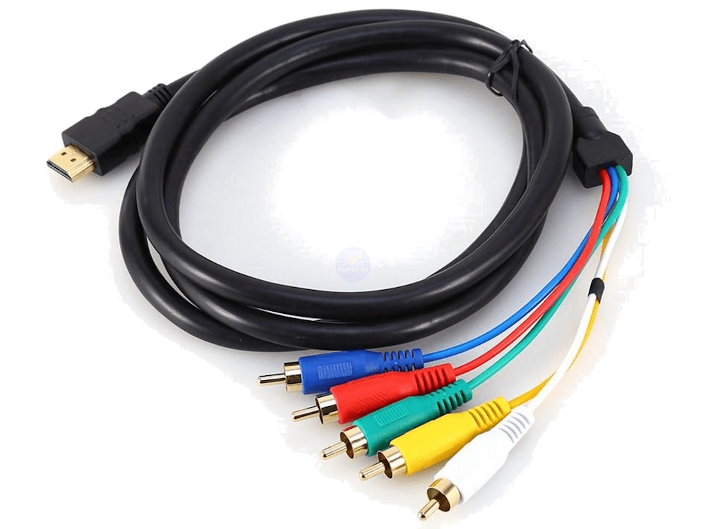 1.5m Male HDMI to RCA RGB with Stereo Audio AV Adapter Cable