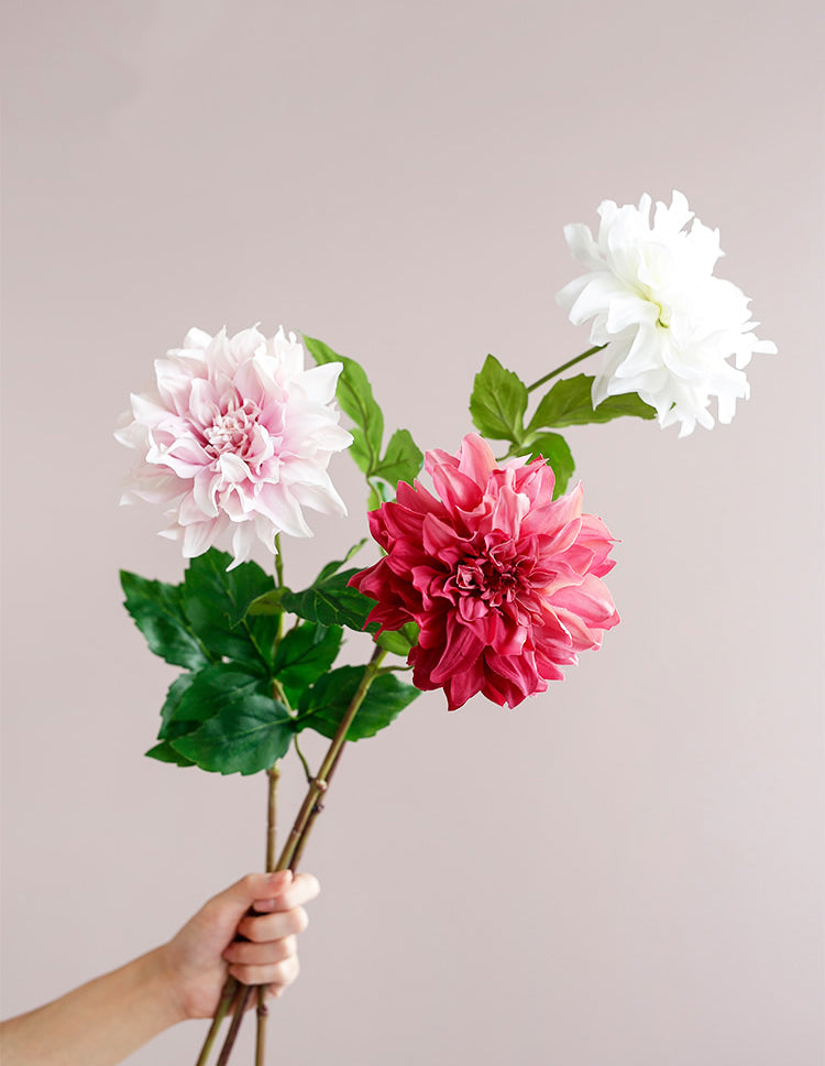 2pcs Dahlia Dahlias Artificial Flowers Silk Flower Silk Flowers Lana Byanca Floral