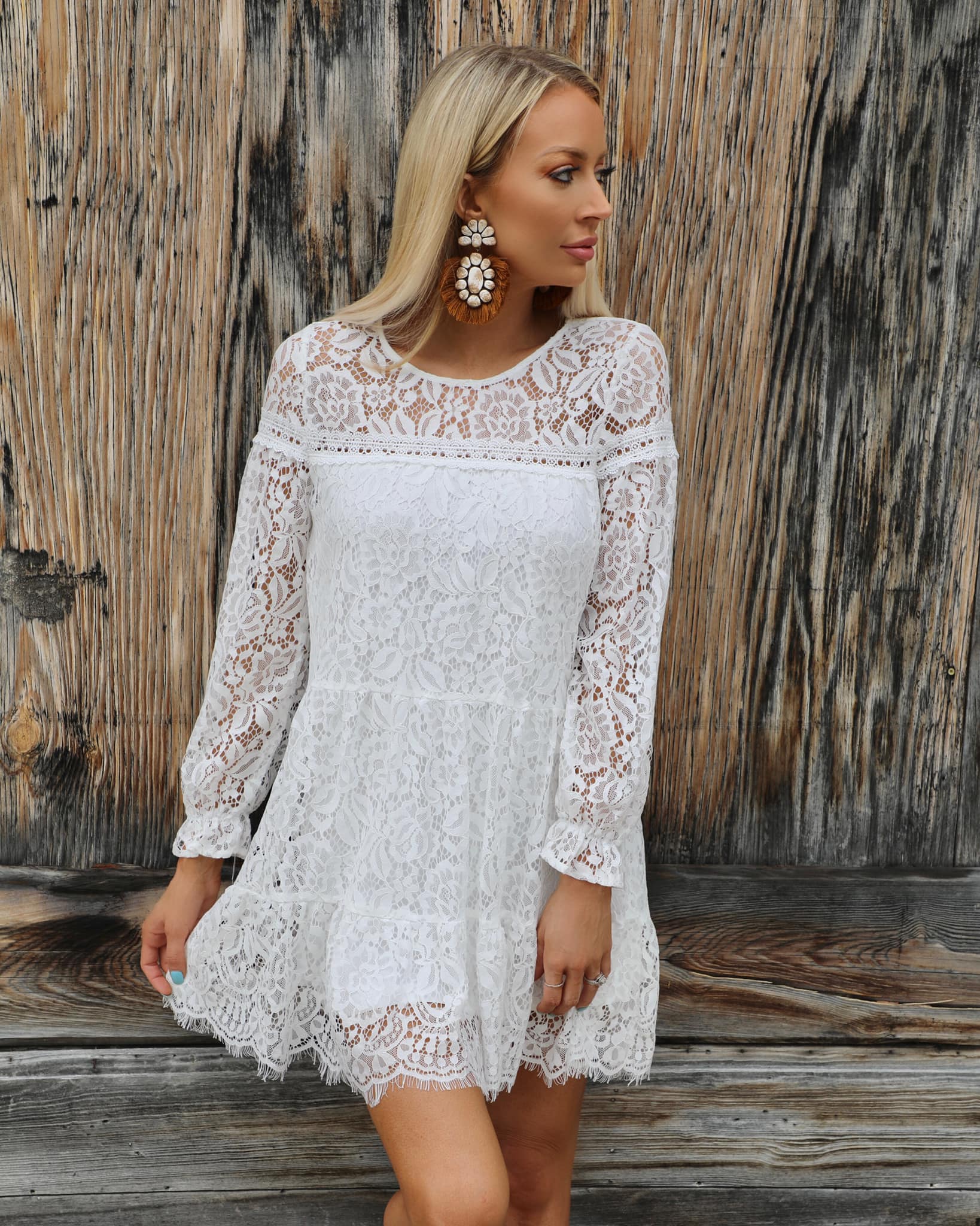 The Promise White Swan lace Dress | The Lace Cactus