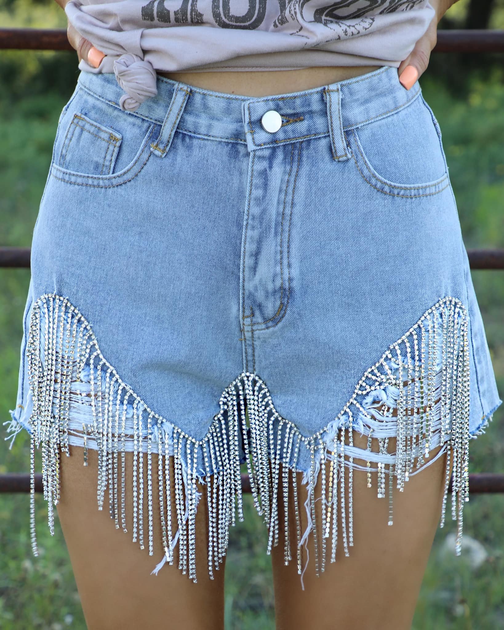 Rodeo Queen Rhinestone Shorts | The Lace Cactus