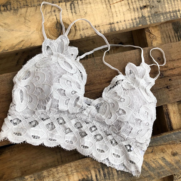 Real White Lace Bralette | The Lace Cactus