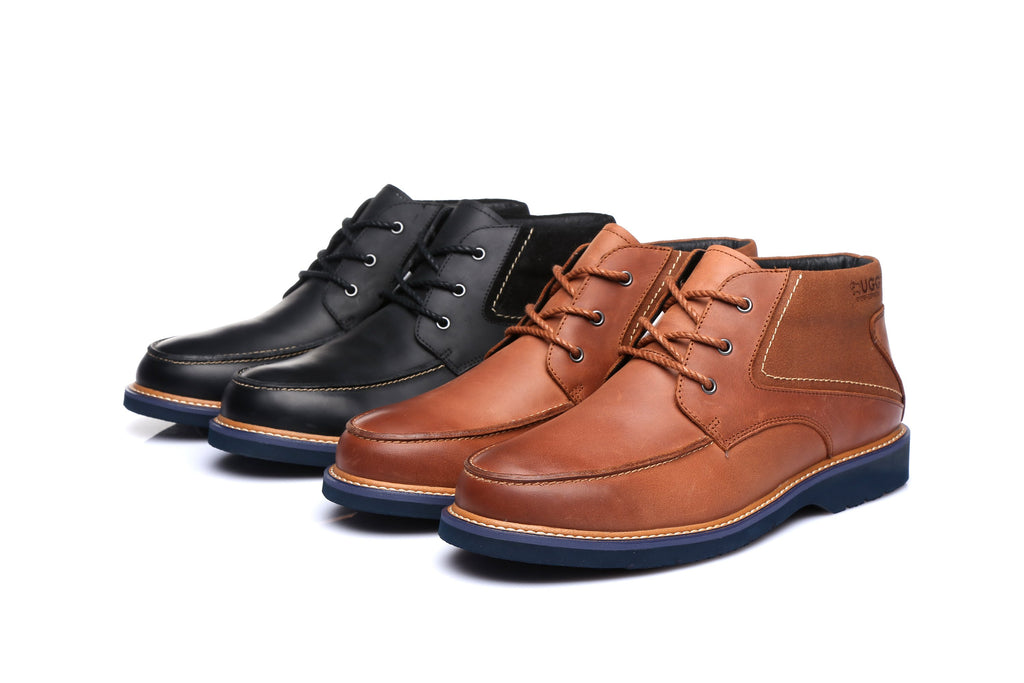 mens leather boots australia