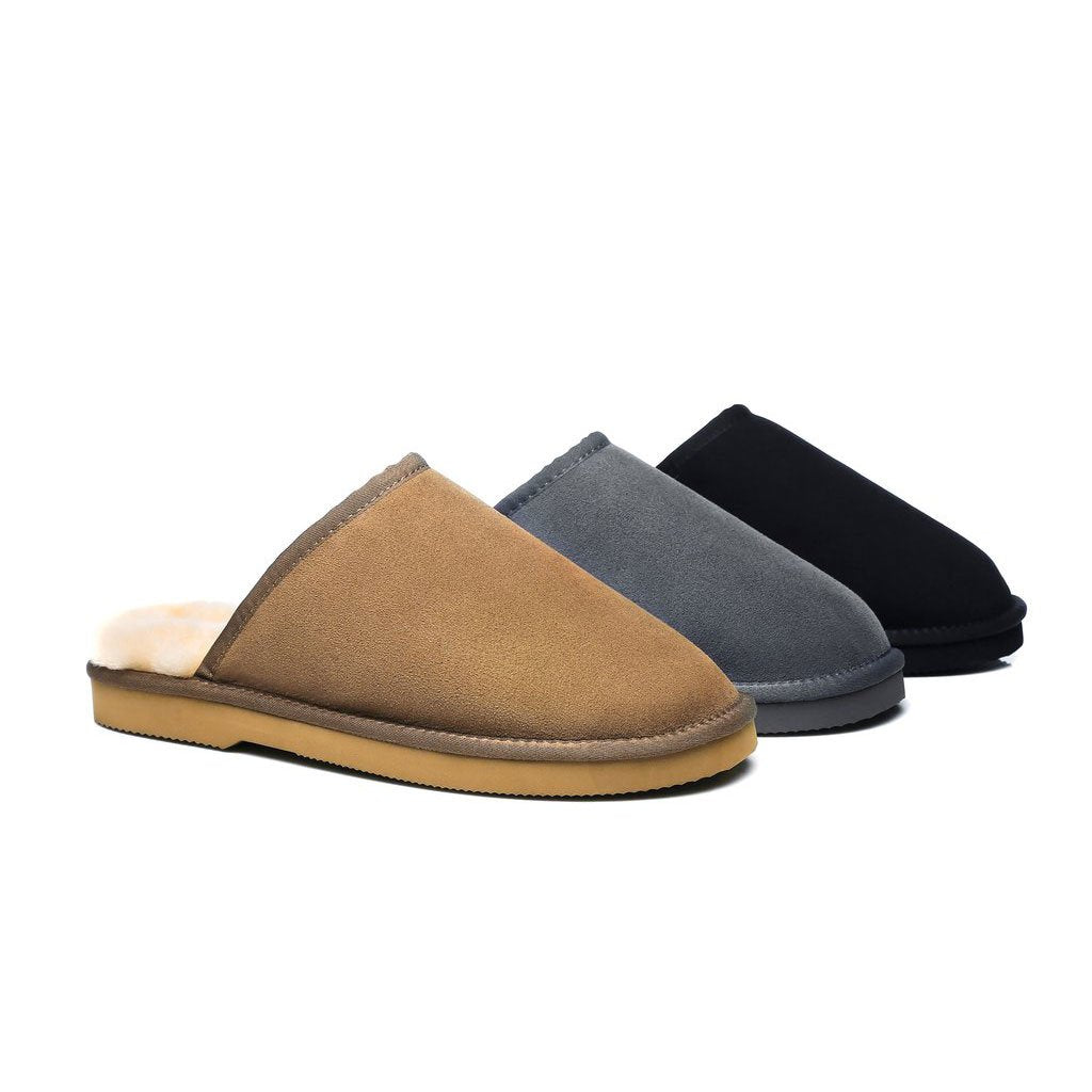 EVER UGG Mens Fine Wool Scuffs Slippers 
