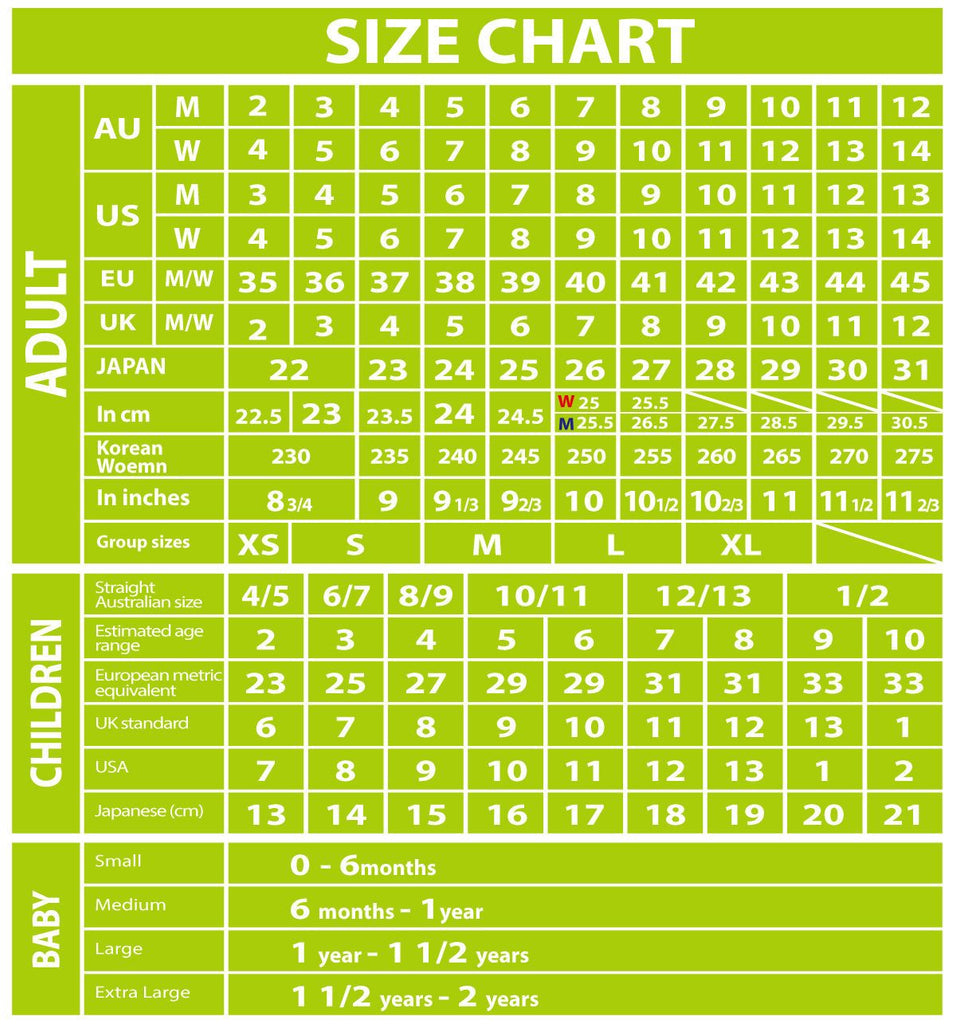 Ugg Mens Boots Size Chart