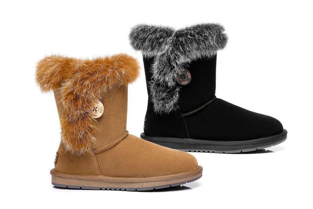 short ugg boots with button