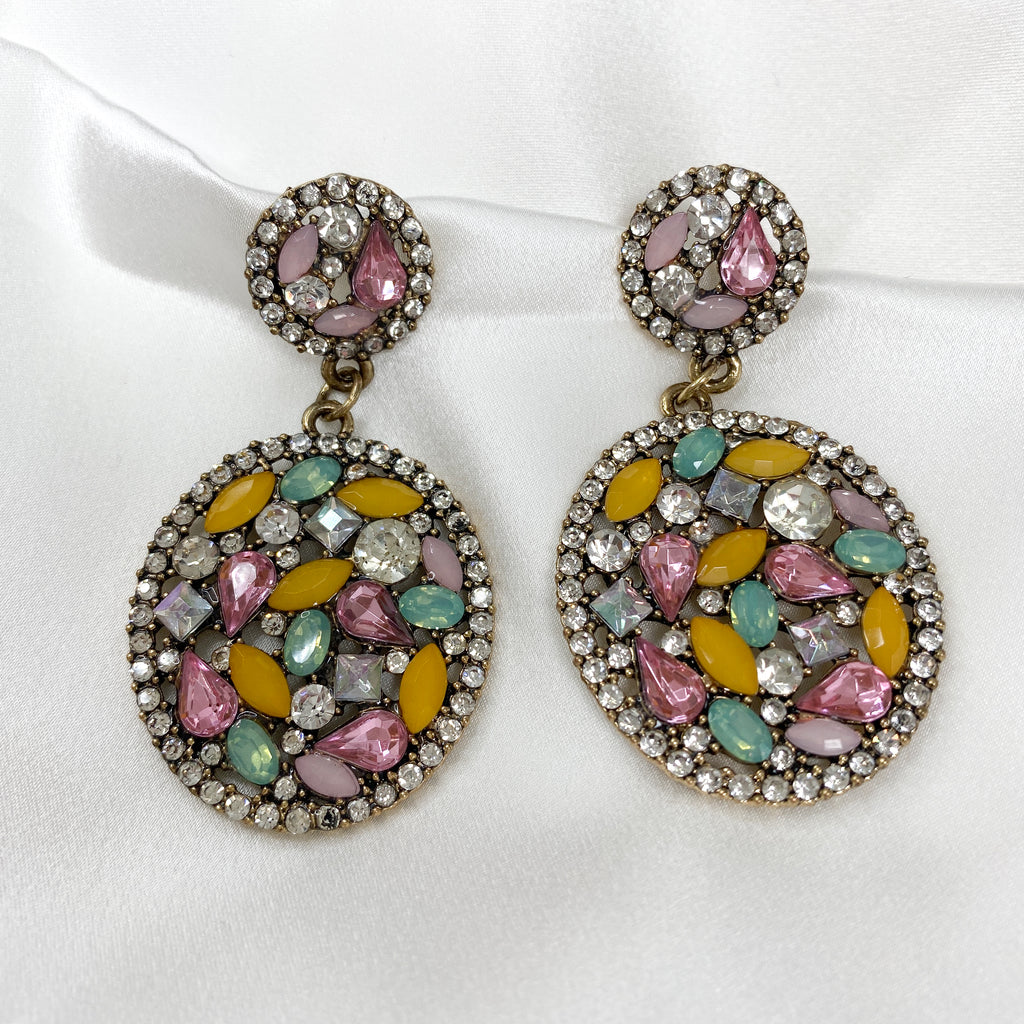 FAYE Colourful Disc Earrings | Jewels by House of Aria