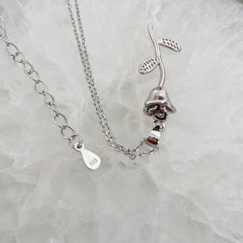 ETERNAL Rose Stem Necklace | 925 Sterling Silver Jewels by House of Aria