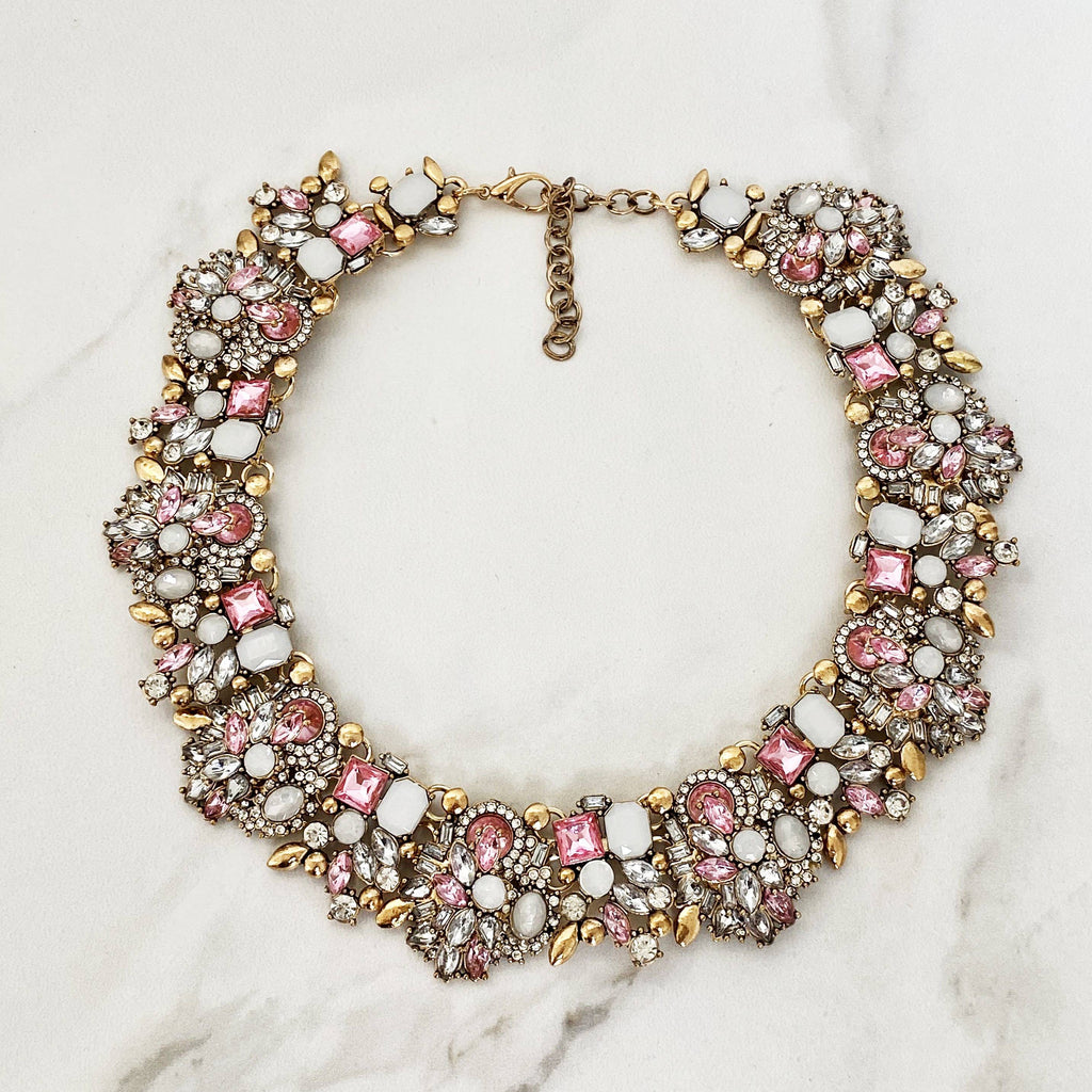 Pink Statement Necklace Jewels By House Of Aria