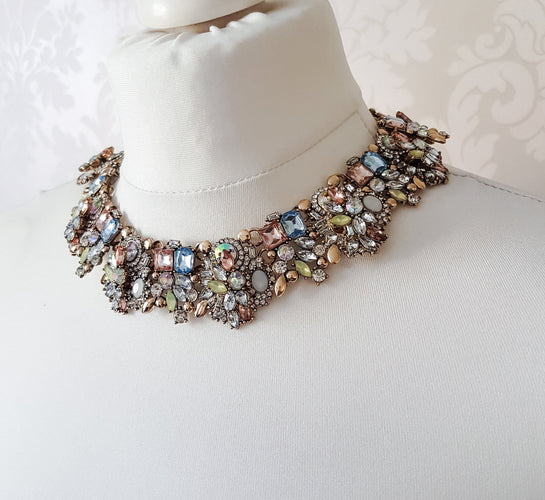 Pastel Rhinestone Necklace | Jewels by House of Aria