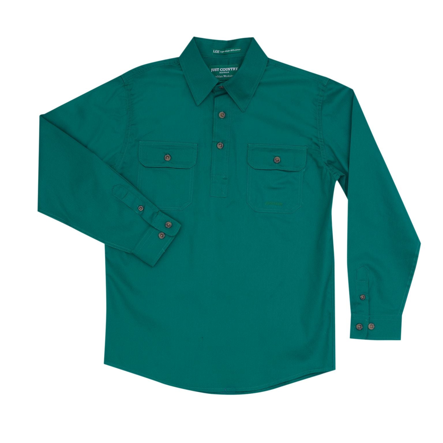 Just Country Boys Long Sleeve Half Button Work Shirt – Drovers Saddlery
