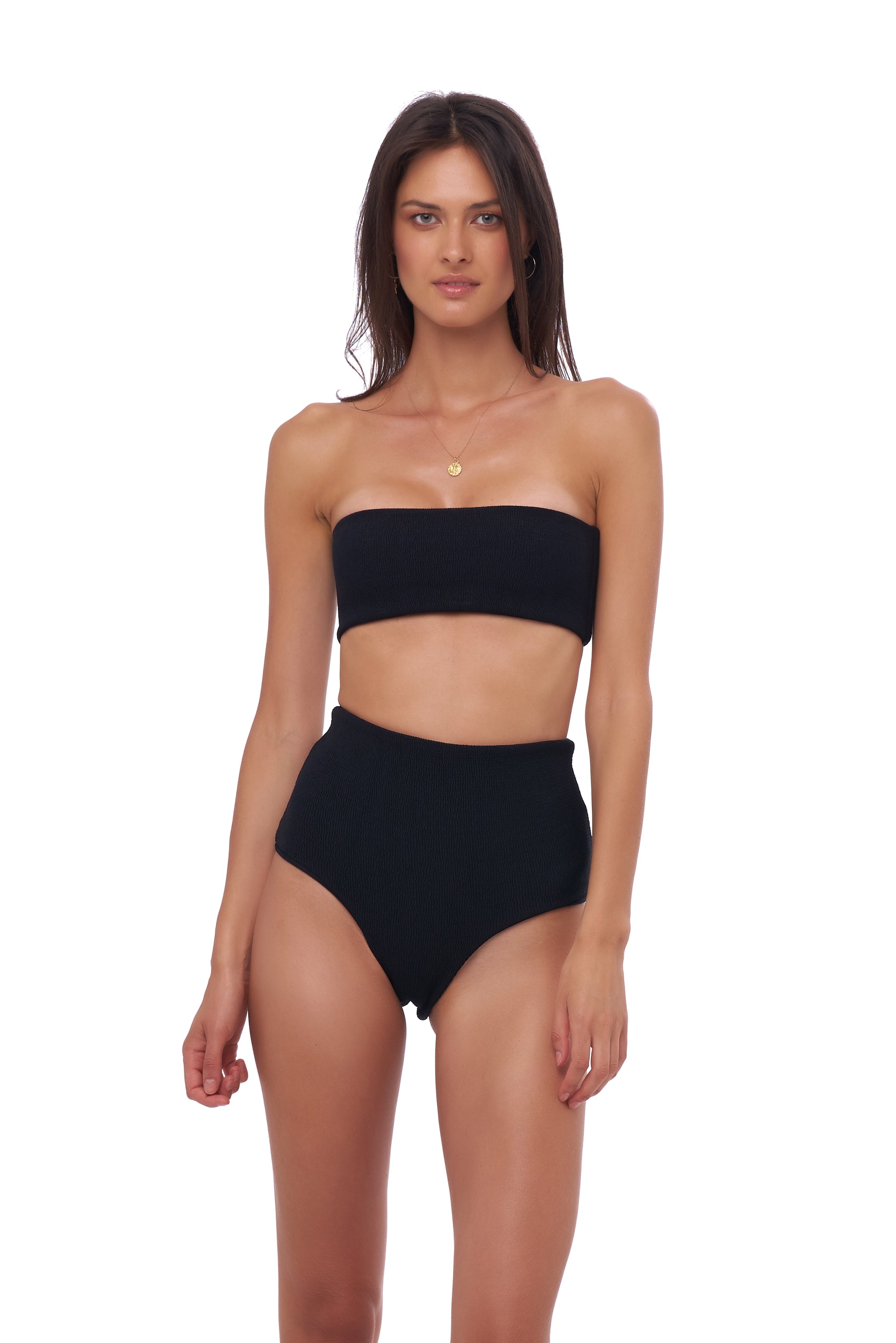 high waisted bikini tube top