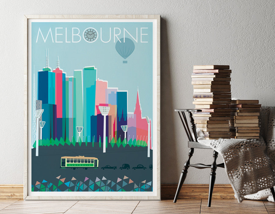 Melbourne city print Nicholas Girling printspace